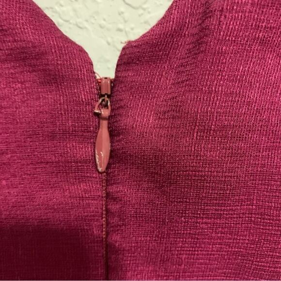 BHLDN Anthropologie Vivacity Fuschia Fit and Flare Deep V Sleeveless Mini Dress - Picture 8 of 14